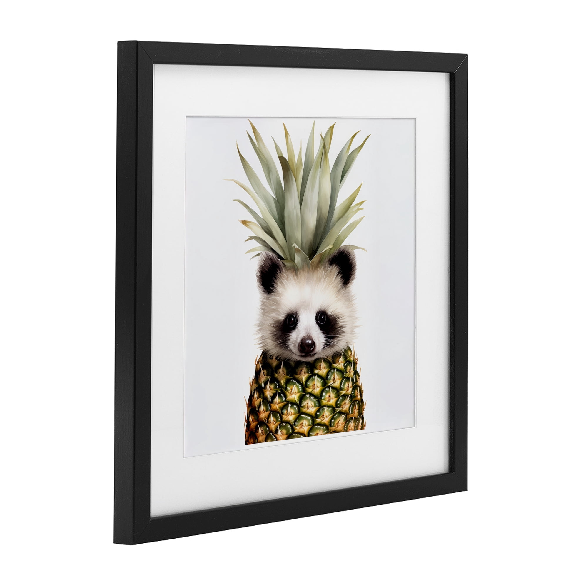 Stupell Industries Pineapple Panda Cub Black Framed Print Under Glass, design by Lazar Studio