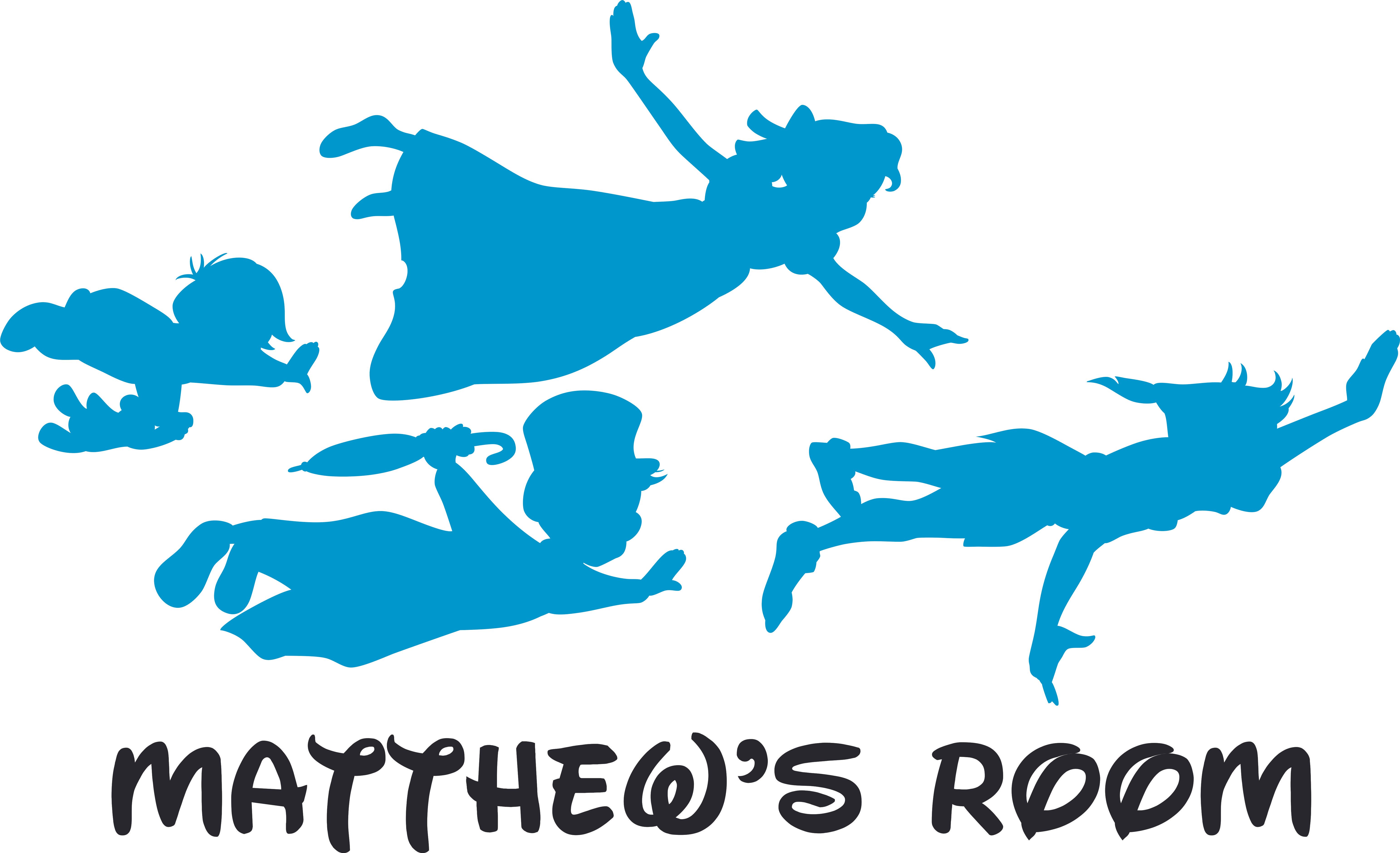 Peter Pan and Friends Flying Cartoon Personalized Wall Decal Custom