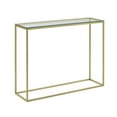 thumbnail image 6 of Manor Park Modern Minimalist Rectangle Entryway Table, Glass/Gold, 6 of 7