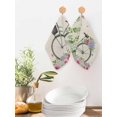 thumbnail image 2 of Farmhouse Spring Kitchen Dish Towels for Drying Dishes Set of 3, Retro Bicycles Flowers Vines Butterfly Waffle Weave Microfiber Hand Tea Bathroom Towels Quick Dry & Absorbent Towel 12x12, 2 of 7