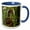 Blue/White, variant on 3drose, West Mexican Chachalaca in Sayulita, Mexico, 11oz Two-tone Green Mug