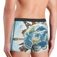 thumbnail image 4 of Kdxio Men's Boxer Briefs with World Travel Print - Comfortable and Breathable Underwear for Everyday Wear, 4 of 7