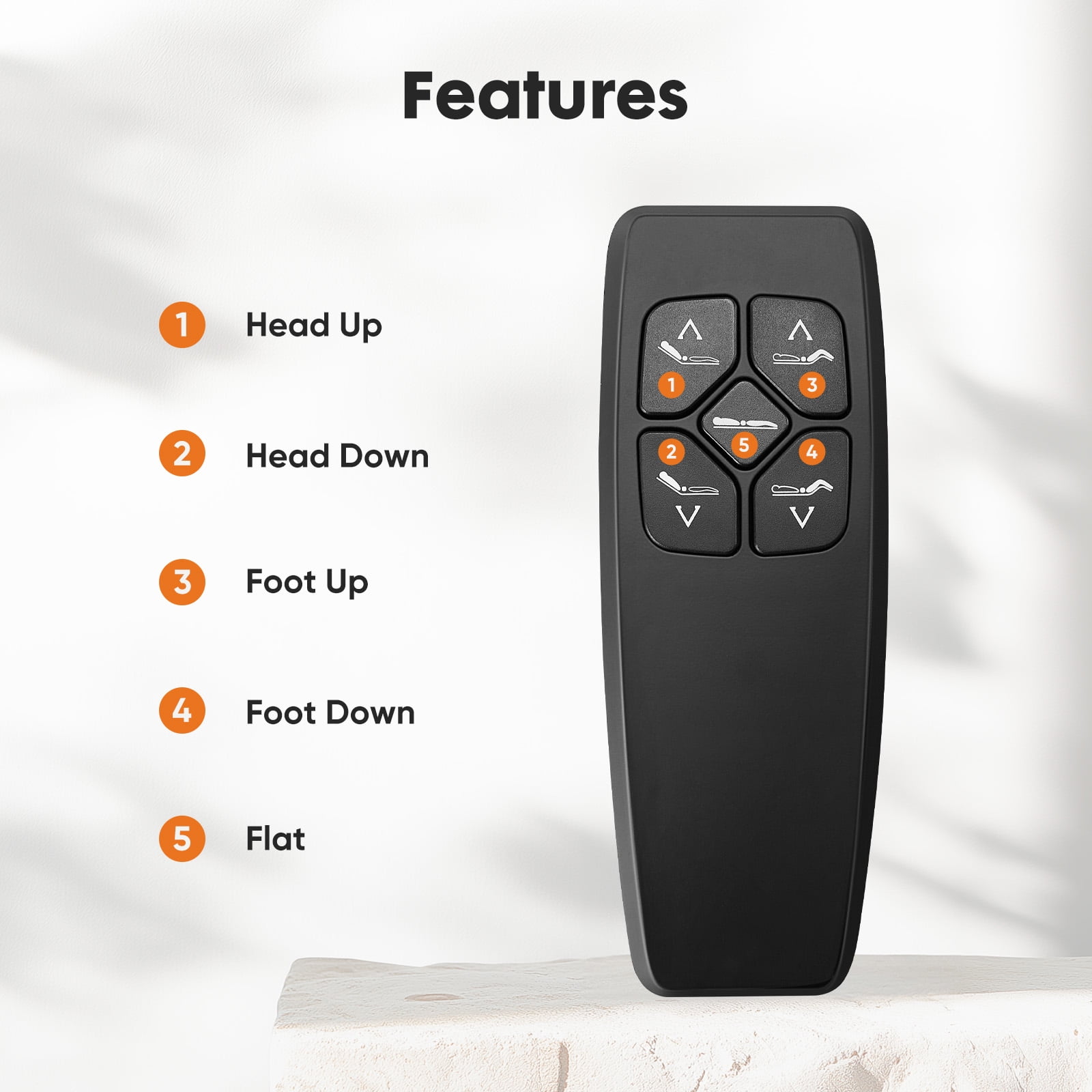 ZUNMOS Adjustable Bed Frame - Independent Head and Foot Tilt - Powerful Silent Motor - with Wireless Remote Control - Relax - Watch TV - Work - Read - Ergonomic - Motorized Bed Frame - Queen Size