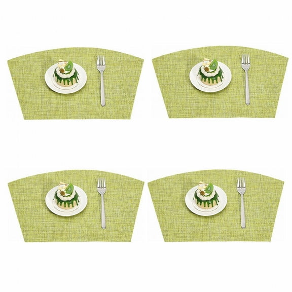 AUQ Placemat,Premium Eco-Pvc Table Mat,Perfect Home Decor Dinner Mats,Green