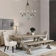 thumbnail image 2 of TOMIYA Wood Pendant Light Chandelier White Wagon Wheel Rustic 5-Light Farmhouse Hemp Rope for Kitchen Living Dining Room Foyer, 2 of 5