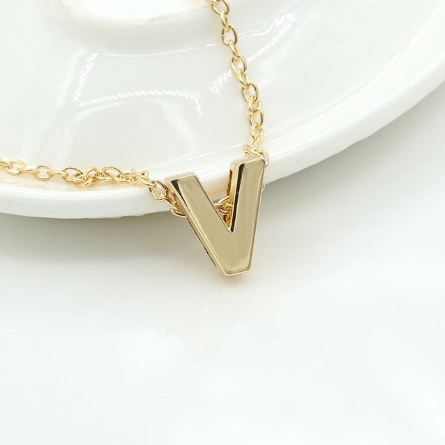 Collar para mujer, joyería para mujer, joyería de moda para mujer, regalo para mujer, 26 letras en inglés, cadena con nombre, colgante, collares, joyería para mujer