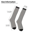 thumbnail image 5 of Bingfone Compression Socks For Women And Men Long Socks For Running Athletic Cycling Nurse-Houndstooth Black And White, 5 of 9