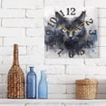 thumbnail image 6 of Black and Cat Wall Clock Square Silent Non Ticking Battery Operated Clock for Home Bathroom Kitchen Bedroom Living Room, 6 of 8