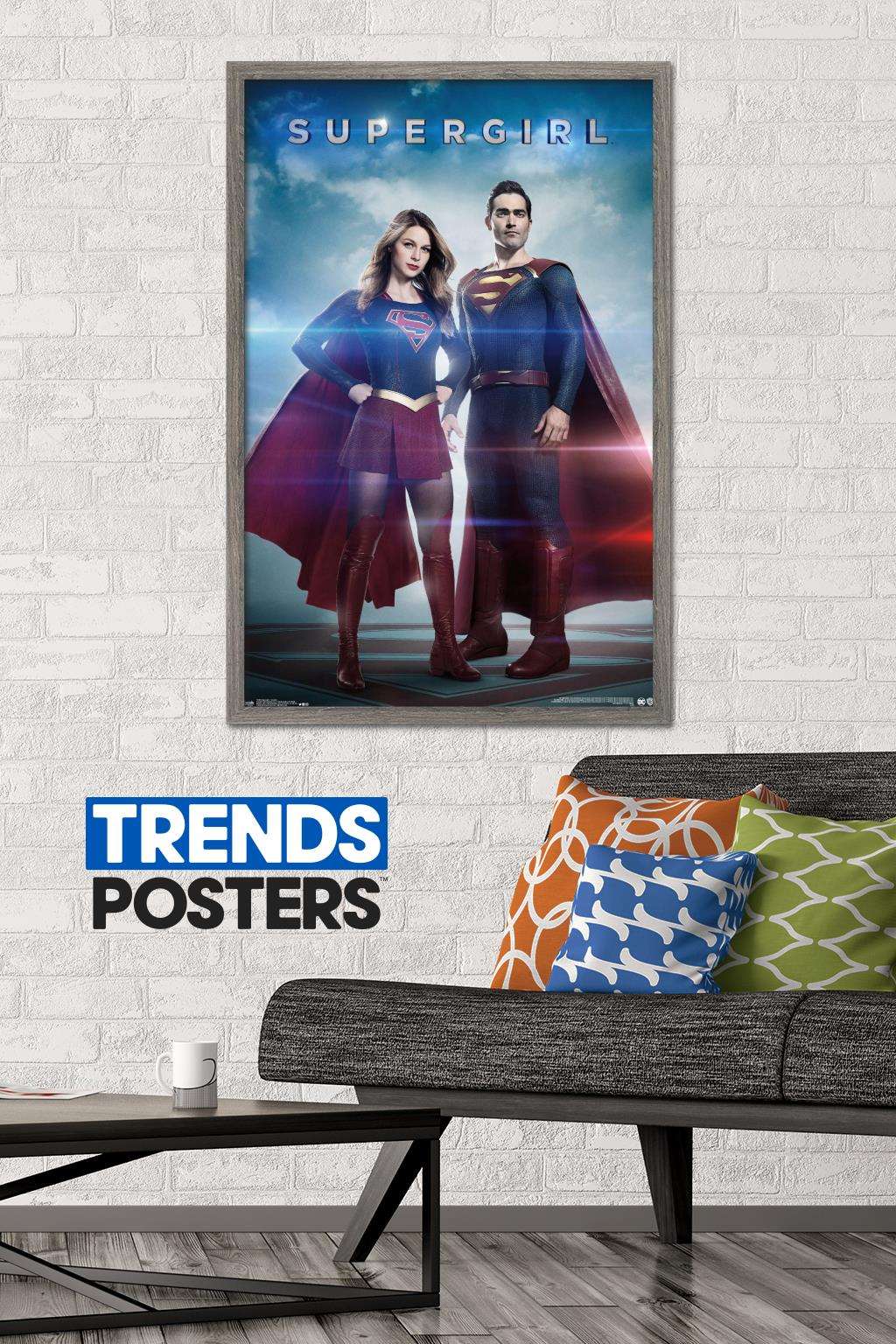 DC Comics TV - Supergirl - Cousins Wall Poster, 22.375" x 34", Framed