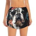 thumbnail image 2 of Salouo Pirate Bulldog On Deck Print Women's 2 in 1 Running Shorts Double-Layer Shorts Athletic Workout Gym Yoga Shorts Running Shorts for Women-Medium, 2 of 7