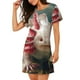 thumbnail image 2 of Disketp Colorful Axolotl Underwater para Camisón Corto de Manga Corta para Mujeres, Camisón Cómodo con Escote Redondo, Bonito y Confortable, 2 of 6