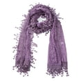 thumbnail image 2 of OC Fashion & Co Lightweight Feminine Teardrop Fringe Vintage Lace Scarf Mesh Crochet Tassel Scarfs for Women, 2 of 4