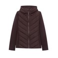 thumbnail image 2 of Women's Oversized Casual Solid Color Hooded Long Sleeve Parka Jacket Coat Outerwear Warm Windproof Winter Fashion Gift for Women | CSEONE,Brown L, 2 of 6