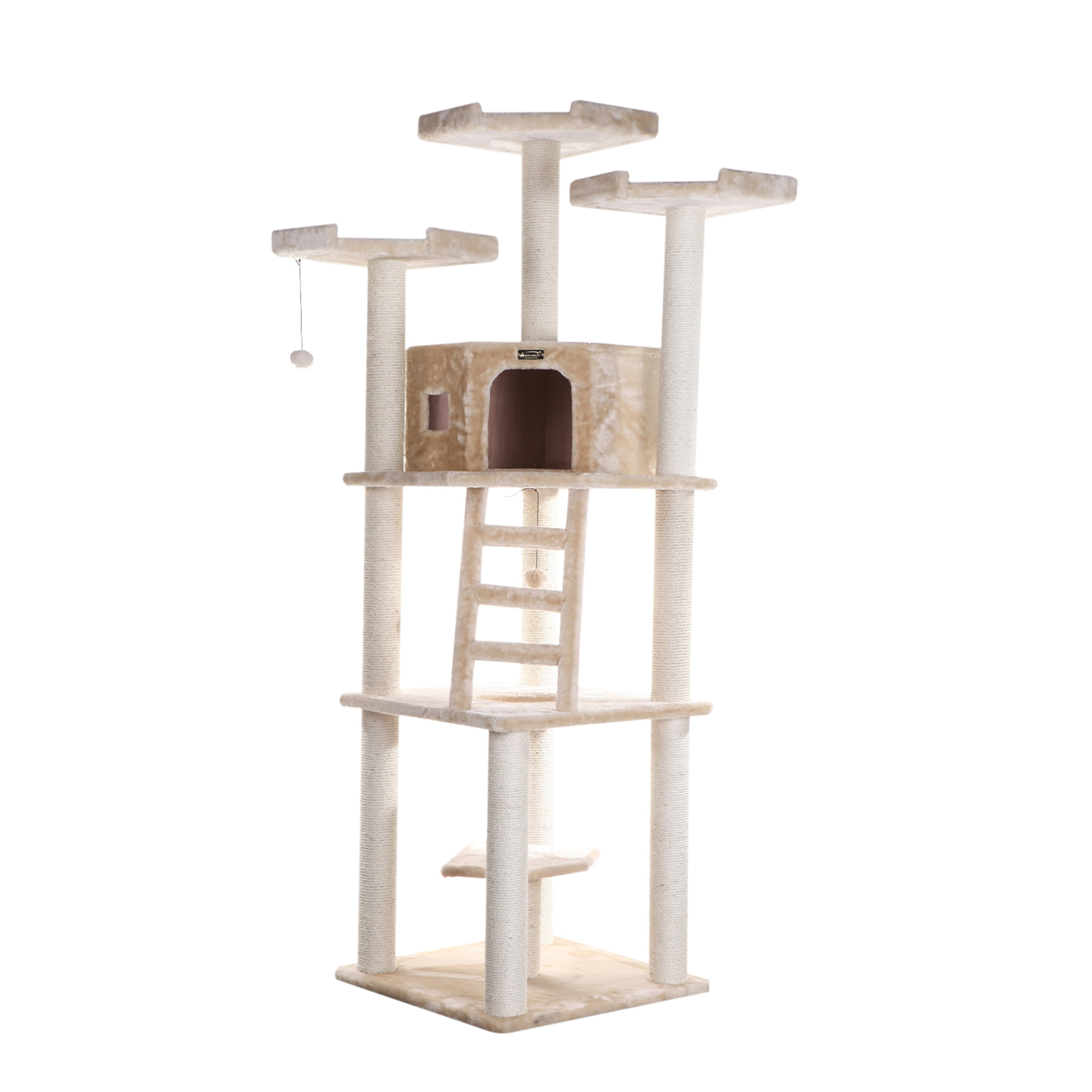 Armarkat Classic Real Wood Cat Tree Model A8001, 80 inch Beige