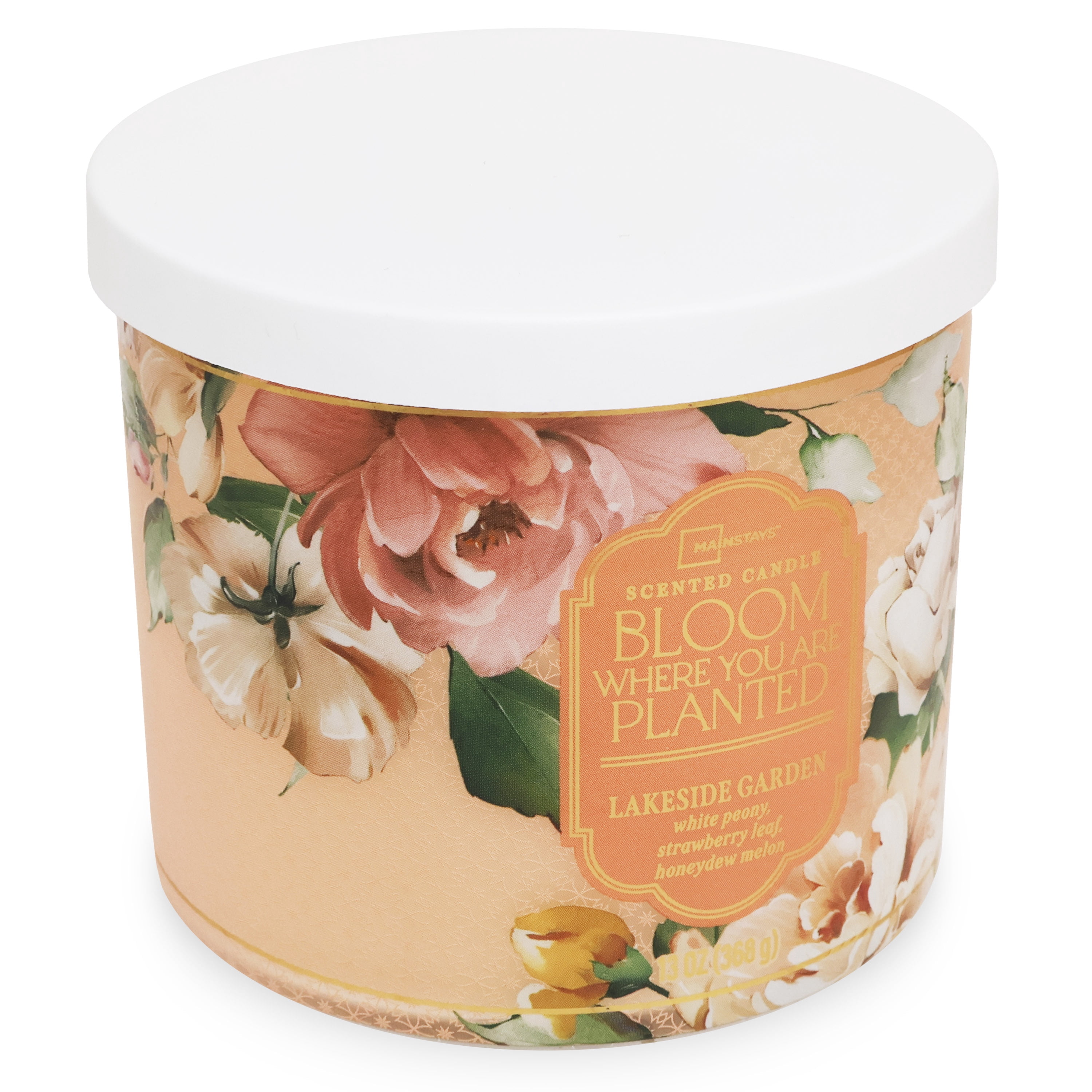 Mainstays "Bloom Where You Are Planted" 3-Wick Candle Mother's Day Gift 13-Ounce Wrapped