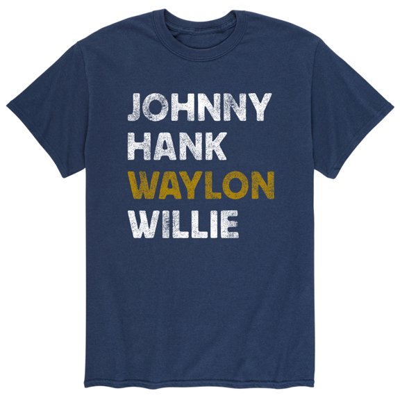 Instant Message - Johnny Hank Waylon Willie Short Sleeve Graphic T-Shirt