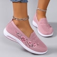 thumbnail image 2 of Ludearly Women's Orthopedic Shoes Woven Wide Arch Support Slip-On Orthowalk Sneakers Casual Breathable Soft Anti-Skid Sports Footwear 6.5&Pink#05, 2 of 8