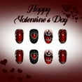 thumbnail image 5 of Yoyauz 24 Valentine's Day Medium Pressure Nail Fake Nail with Love Design Fake Nail Valentine's Day Cute Female Girlfriend Gift, 5 of 9