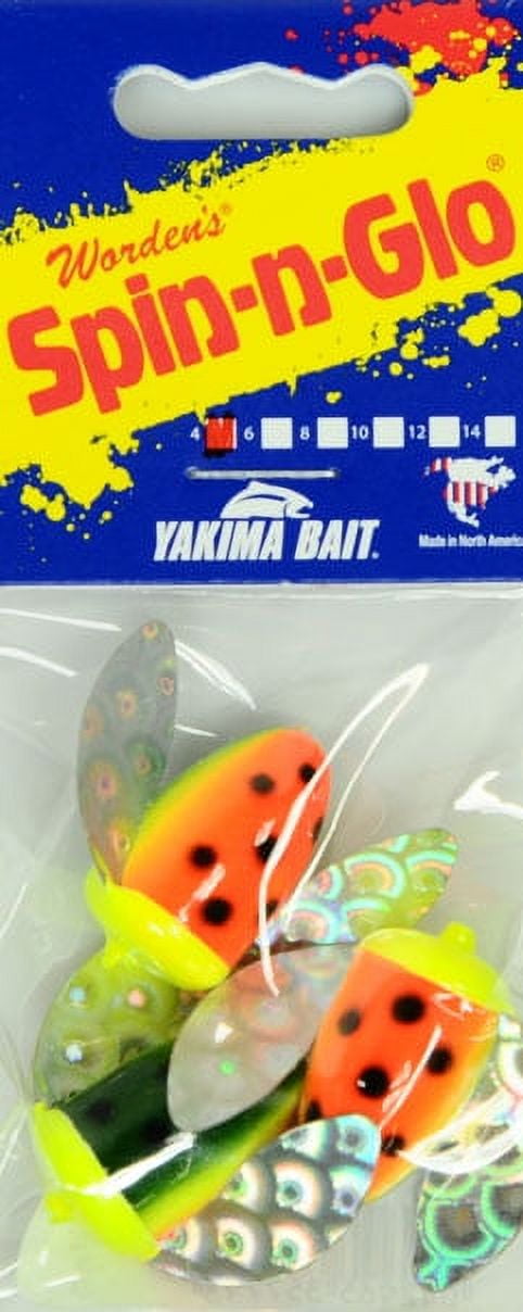 LOT OF 36 Worden's Spin n Glo Fluorescent Yellow 3/4” Yakima Bait