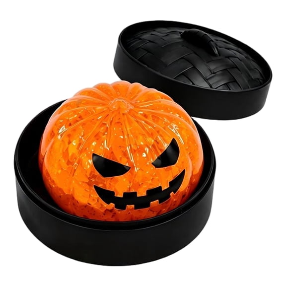 Dumpling Squishy Toys Squishy Dumpling Halloween Pumpkin Stress Ball Slow Rising Fidget Sensory Toy with Storage Box Anxiety Relief Gift for Kids Adults Party Favor,C