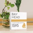 thumbnail image 4 of Zomyto 5"x5" Nautical Beach Decor Wood Box Sign Bay Head Sailboat Wooden Block Sign,Vintage Nautical Beach Sign Decor, 4 of 6