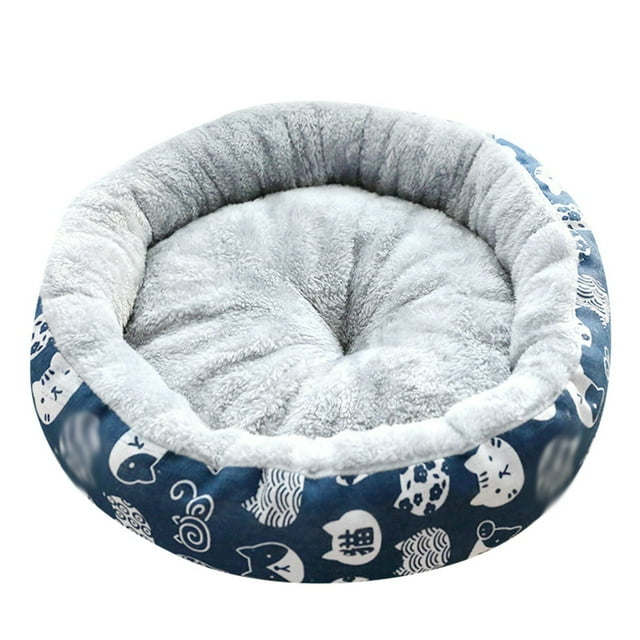 Round Pet Litter Mat - Cloth Material, Universal for Cats & Dogs, Soft Cozy, Non-Slip Bottom, Machine Washable, Stylish Home Decor