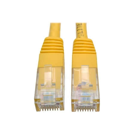 Tripp Lite Cat6 Cat5e Gigabit Molded Patch Cable RJ45 MM 550MHz Yellow 20ft