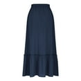 thumbnail image 5 of Kmdttou Plus Size Summer Dresses for Women 2025 Fashion Women‘s Solid Color Casual High Waist Tiered Skirts With Pockets Gift for Women on Clearance, 5 of 9