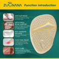 thumbnail image 2 of Shoe Insoles Gel Inserts Foot Pain Relief Clear Heel Pads Beige 3 Pairs, 2 of 12