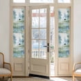 thumbnail image 2 of Spring Grey Green Window Privacy Film, Country Oil Painting Cabin Flowers Trees Static Cling UV Sun Blocking Heat Control Window Tint Day and Night, Non-Adhesive One Way Privacy Cover 17.7''x78.7'', 2 of 7