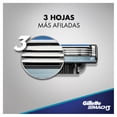 thumbnail image 3 of Gillette Mach3 AquaGrip Rastrillo para afeitar Recargable con 2 repuestos, 3 of 5