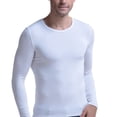 thumbnail image 1 of Sonducket Ropa interior térmica para hombre, capa base gruesa y respetuosa con la piel, ropa de invierno colorida, ropa interior de otoño, combina Camisetas Blanco XXL, 1 of 6