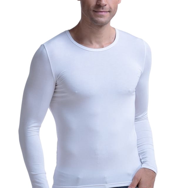 Sonducket Ropa interior térmica para hombre, capa base gruesa y respetuosa con la piel, ropa de invierno colorida, ropa interior de otoño, combina Camisetas Blanco XXL