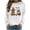 VKOYWKM-ZQR1-White, variant on VKOYWKM Casual Sweatshirt for Women Halloween Ghost Pumpkin Graphic Oversized Sweatshirt Spooky Season Long Sleeve Crew Neck Sweatshirt Holiday Party Pullover