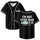 thumbnail image 2 of Freya Skye ni siquiera loco por eso camiseta de béisbol camisa con cuello en V mujeres hombres ropa de calle de manga corta,Navy,2XL, 2 of 3