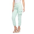 thumbnail image 2 of G-Style USA Women's Drawstring Waist Cargo Jogger Pants RJJ3645 Mint 3XL, 2 of 4