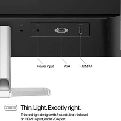 HP 524sf Series 5 24" FHD 100Hz 1500:1 5ms IPS Dual Monitor, Black/Silver Bundle with 2 Year CPS Enhanced Protection Pack