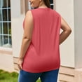 thumbnail image 3 of Diufon Plus Size Tank Tops for Women Dressy Casual V Neck Sleeveless Loose Shirts Summer Workout Top with Pockets, 3 of 6