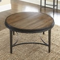 thumbnail image 2 of Steve Silver Gianna Table Basse Ronde en Métal Marron Tabac Antique, 2 of 4