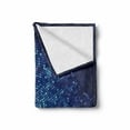 thumbnail image 2 of Blue Soft Flannel Fleece Throw Blanket, Digital Geometric Mosaic Perspective Depth Pixel Artwork Graphic Design, Cozy Plush for Indoor and Outdoor Use, 70" x 90", Pale Blue Navy Blue, by Ambesonne, 2 of 6
