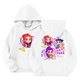 thumbnail image 1 of Moonsky Sudadera con capucha y cordón HUNTRX, estampado de grupo de chicas coreanas, jersey corto, suave y cómodo, top de manga larga para primavera y otoño. Blanco 110, 1 of 4