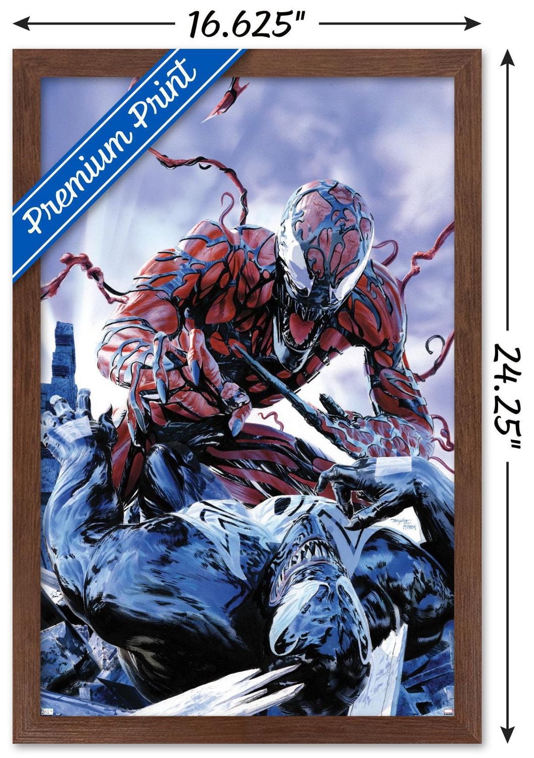 Marvel Comics - Carnage - Battle with Venom Wall Poster, 14.725" x 22.375"