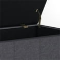 thumbnail image 4 of Trent Home 36" Contemporary Fabric Storage Bench in Slate Gray, 4 of 7