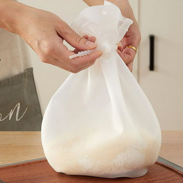 1Pc Dough Kneading Bag Food Grade Reusable Silicone Non Stick Flour Mixer Bag L
