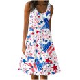 thumbnail image 2 of Mefallenssiah Mode Femmes Vacances Été Casual Impression Sans Manches Partie Plage Robe en Vrac, 2 of 5