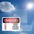 thumbnail image 5 of Flammable Vapors Keep Fire Away No Smoking OSHA Danger Vinyl Decal Label 10 Inch x 7 Inch - 5 Pack, 5 of 6