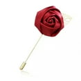 thumbnail image 4 of HOOUN Rose Flower Lapel Pin Men Cloth Brooch Pin Wedding Boutonniere Suit JewelryChic+-gold, 4 of 9