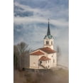 thumbnail image 2 of Looney, Hollice 13x18 Black Ornate Wood Framed with Double Matting Museum Art Print Titled - Slovenia-church on the hillside in Kobarid, 2 of 4