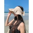 thumbnail image 3 of CoCopeaunts Visors for Women Beach Hat Sun Hat Floppy Beach Hats Ponytail Visor Casual Summer Wide Brim Cute Hat UV Protection, 3 of 8