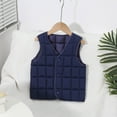 thumbnail image 2 of HNMKIU Girls Down Vest Winter Padded Sleeveless Jacket Warm Quilted Fall Coats for Toddlers Kids Children Outerwear Thermal Insulated Layer Navy,2-3 Years, 2 of 5